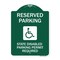 Signmission Reserved Parking State Disabled Parking Permit Required Handicapped Alum, 18" x 24", GW-1824-23008 A-DES-GW-1824-23008 - alternate 1